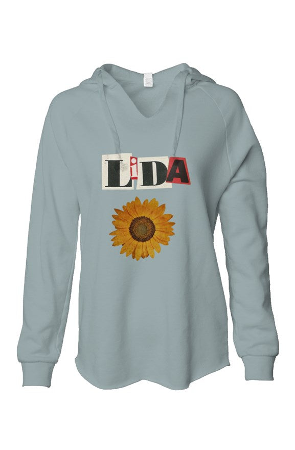 Womens Lightweight Wash Hooded Sweatshirt