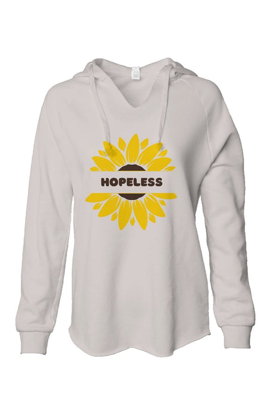 Lida LUX Womens Hopeless Sunflower Lightweight Wash Hooded Sweatshirt