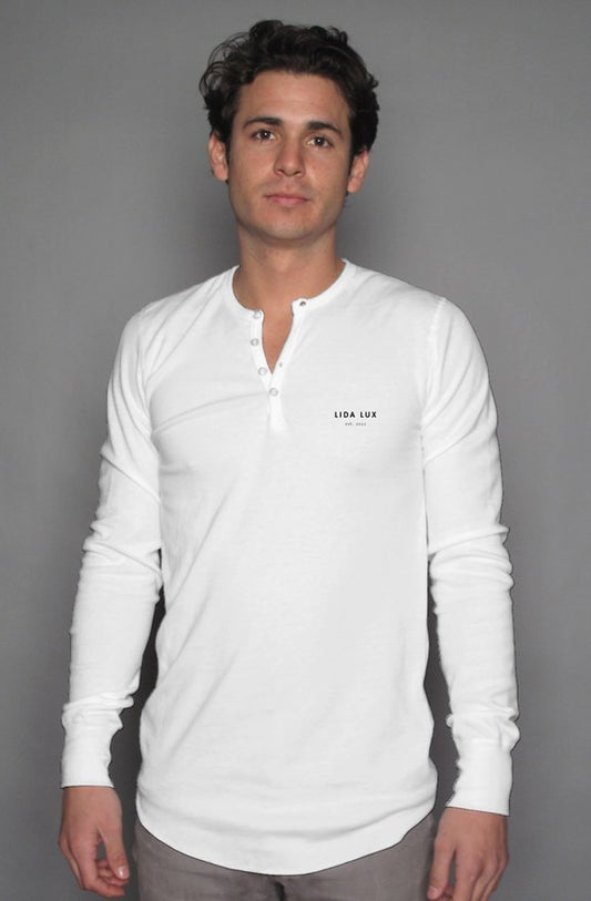 Lida LUX Men's Est. 2022 Brand Long Sleeve Henley